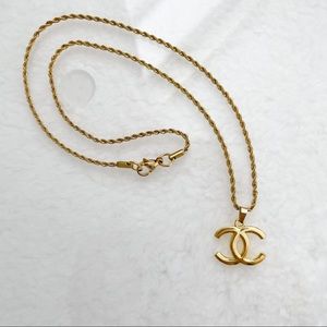 Repurposed Designer CC Gold Necklace